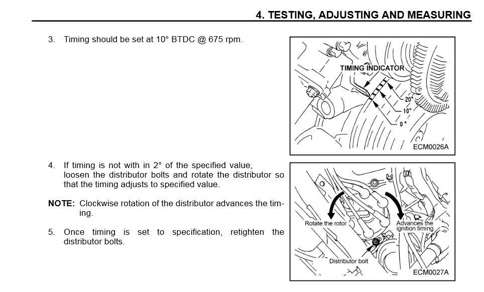 TB45e timing adjustment?